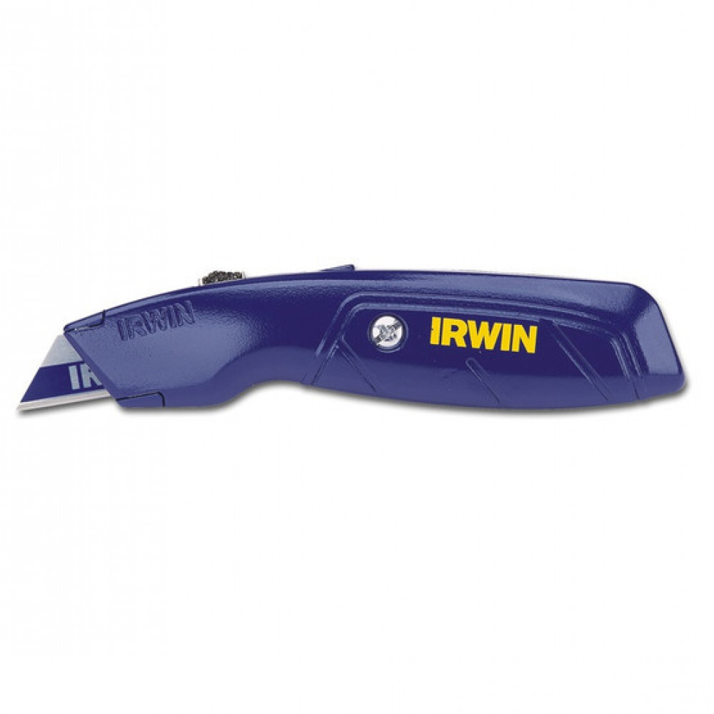 Нож универсальный IRWIN Standard с фиксированным трапециевидным лезвием (3 лезвия в комплекте), 140