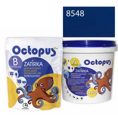 Двухкомпонентная эпоксидная затирка Octopus Zatirka цвет голубой 8548 1,25 кг (8548-1)
