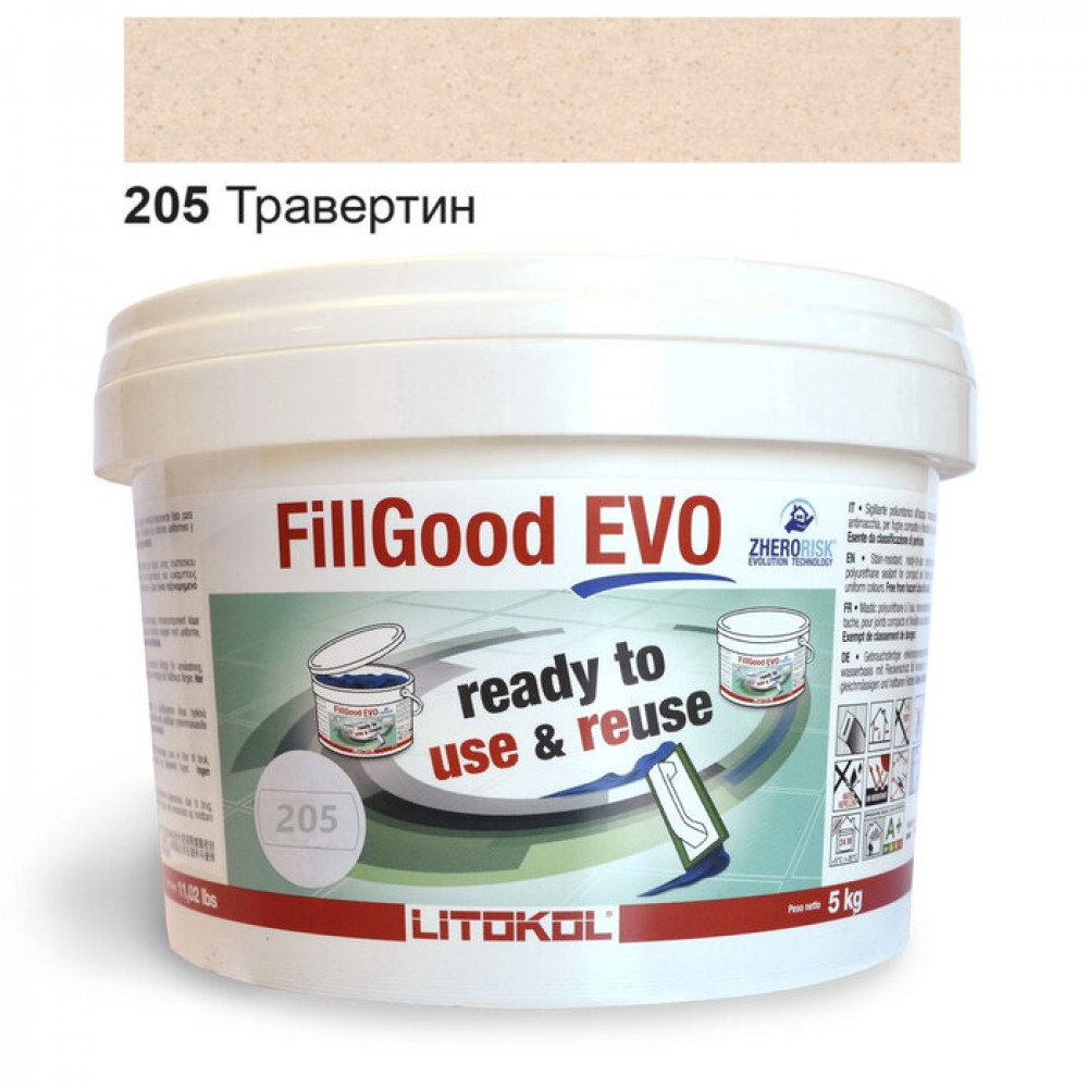 Поліуретанова фуга Litokol FillGood EVO 205 травертин 5 кг (FGEVOTRV0005)