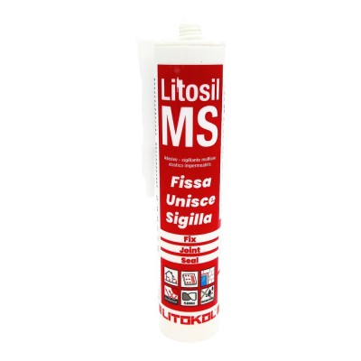 Эластичный клей-герметик Litosil MS белого цвета (LIBRBNC0121)