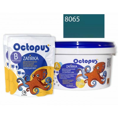 Двокомпонентна епоксидна фуга Octopus Zatirka колір бірюзово-морський 8065 2,5 кг (8065-2)