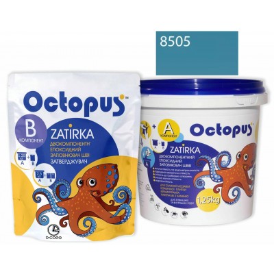 Двухкомпонентная эпоксидная затирка Octopus Zatirka цвет бирюзовый океан 8505  1,25 кг (8505-1)