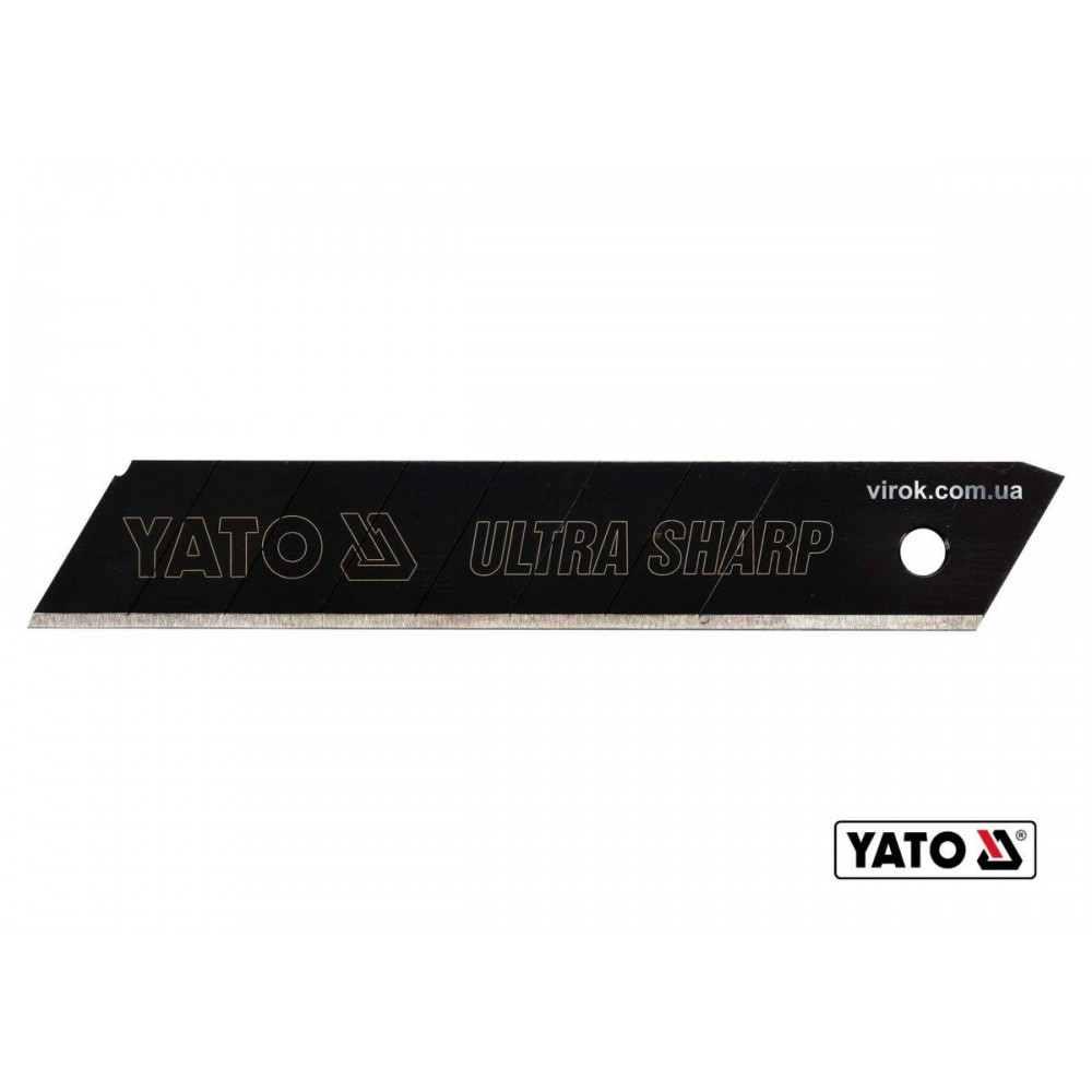 Леза сталеві YATO 100 мм з відламними сегментами 18 мм (10 шт./уп.) (YT-75261)