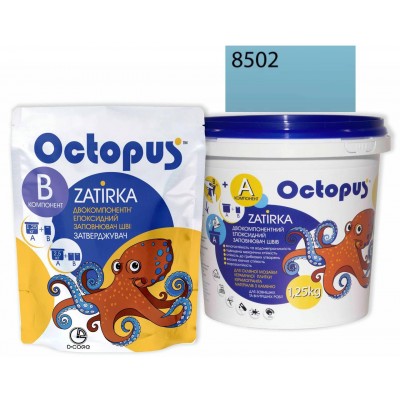 Двухкомпонентная эпоксидная затирка Octopus Zatirka цвет бирюзовый океан 8502  1,25 кг (8502-1)