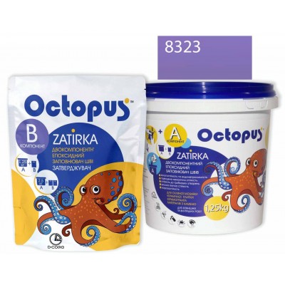 Двухкомпонентная эпоксидная затирка Octopus Zatirka цвет 8323 фиолетово-фиалковый 1,25 кг (8323-1)