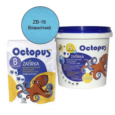 Двухкомпонентная эпоксидная затирка Octopus Zatirka цвет голубой 1,25 кг. (ZB-16(1,25))