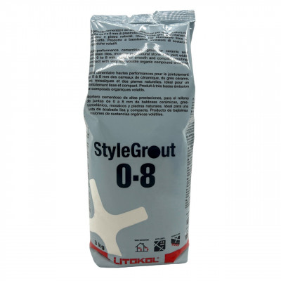 Цементная затирка StyleGrout 0-8 (Grey 2) 3 кг (SG08GRY20063)