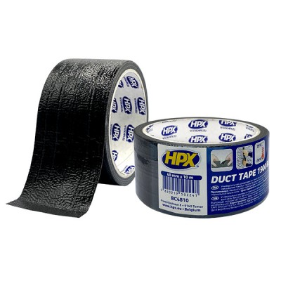 Армированная клейкая лента (сантехнический скотч) HPX Duct Tape Universal 1900 48ммх10м черная (BC4810)