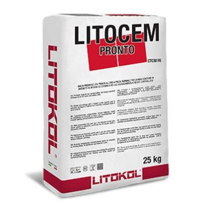 Стяжка на цементной основе Litokol LITOCEM PRONTO быстросохнущая 25 кг серый (LTCPNT0025)