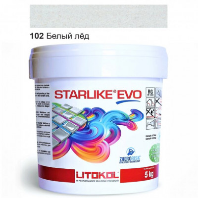 Епоксидна фуга Litokol Starlike EVO 102 білий лід (біла) 5 кг (STEVOBGH0005)