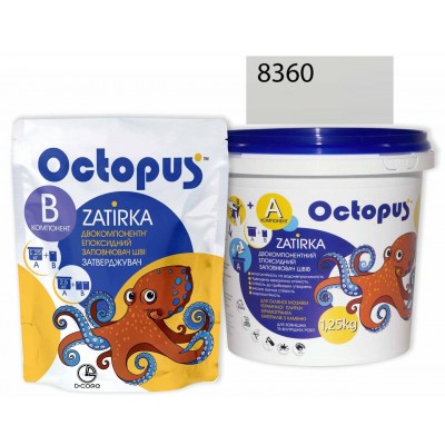 Двухкомпонентная эпоксидная затирка Octopus Zatirka цвет 8360 серо фиолетовый 1,25 кг (8360-1)