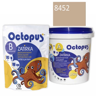 Двухкомпонентная эпоксидная затирка Octopus Zatirka цвет бежевый 8452  1,25 кг (8452-1)