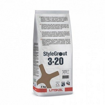 Цементна фуга StyleGrout 3-20 (Beige 1) 3 кг (SG320BGE10063)