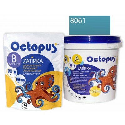 Двухкомпонентная эпоксидная затирка Octopus Zatirka цвет бирюзово-морской 8061 1,25 кг (8061-1)