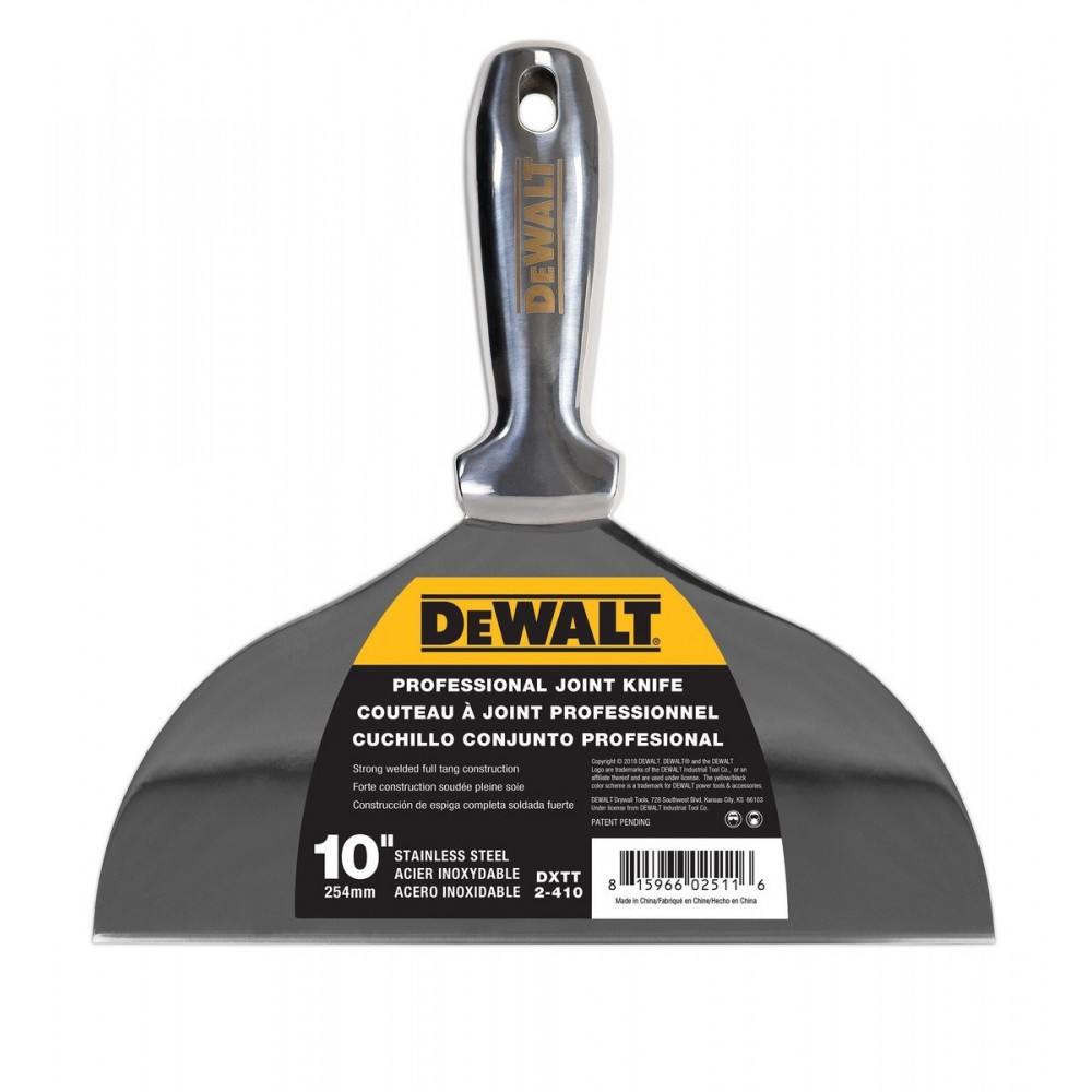 Шпатель DeWalt 10" 254 мм из нержавеющей стали (2-410)