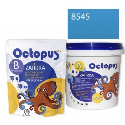 Двухкомпонентная эпоксидная затирка Octopus Zatirka цвет голубой 8545 1,25 кг (8545-1)