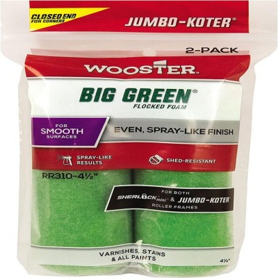 Комплект міні-валиків Wooster Jumbo-Koter Big Green 10 см (4”) ворс 13 мм (1/2”) 2 шт (RR310-4) (RR310-4)