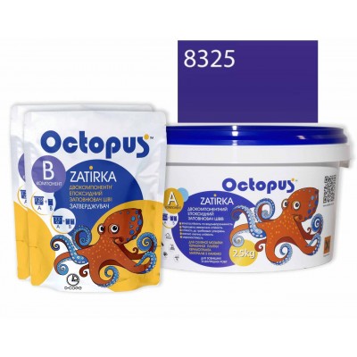Двухкомпонентная эпоксидная затирка Octopus Zatirka цвет 8325 фиолетово-фиалковый 2,5 кг (8325-2)
