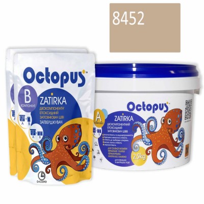 Двокомпонентна епоксидна фуга Octopus Zatirka 2,5 кг колір бежевий 8452 (8452-2)