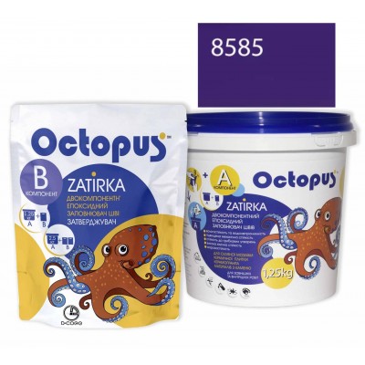 Двухкомпонентная эпоксидная затирка Octopus Zatirka цвет сиреневый 8585 1,25 кг (8585-1)