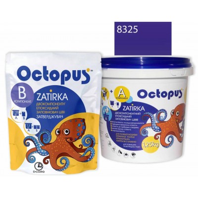 Двухкомпонентная эпоксидная затирка Octopus Zatirka цвет 8325 фиолетово-фиалковый 1,25 кг (8325-1)