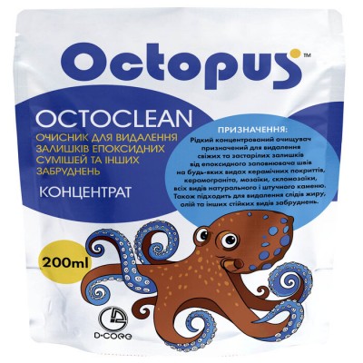 Очищувач Octopus Octoclean від залишків епоксидних фуг 200мл (OC-200)
