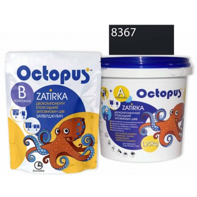 Двухкомпонентная эпоксидная затирка Octopus Zatirka цвет 8367 серо фиолетовый 1,25 кг (8367-1)