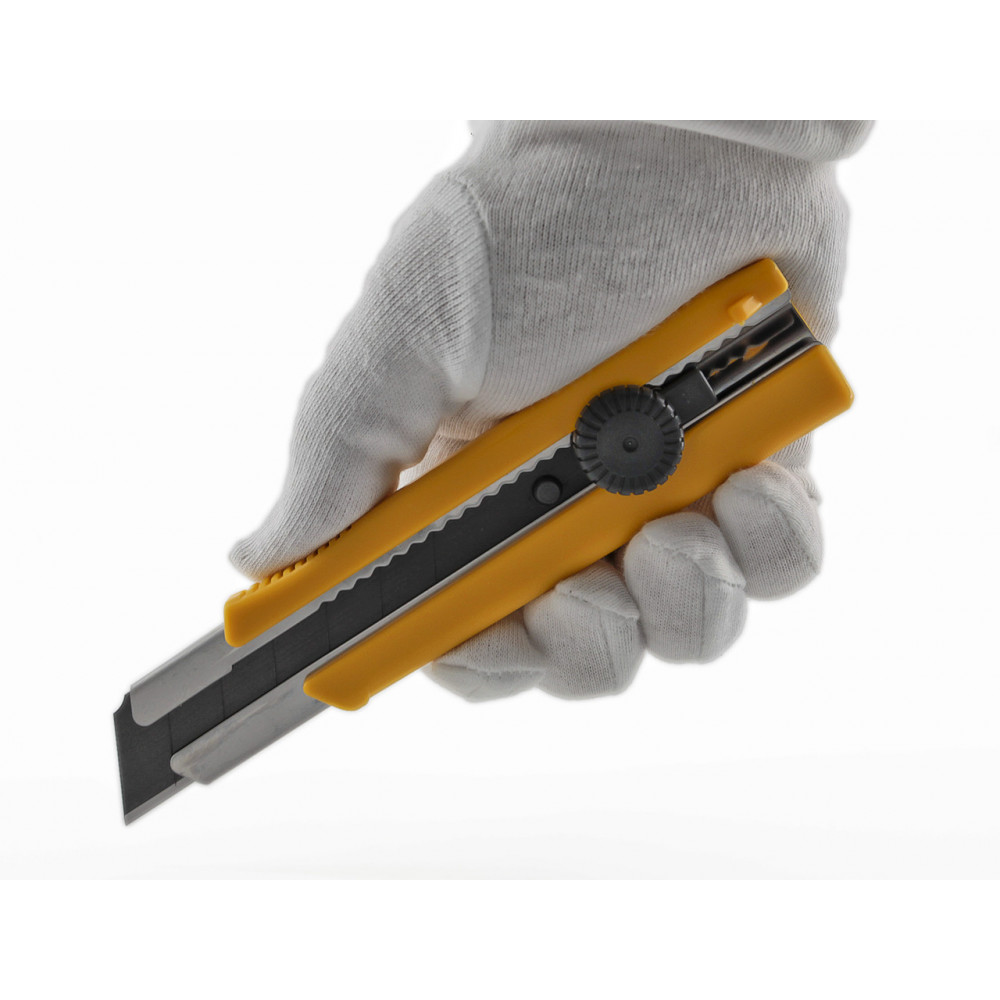 Нож строительный Tajima LC650B с выдвижным сегментным лезвием 25 мм с винтовым фиксатором (1101-0200