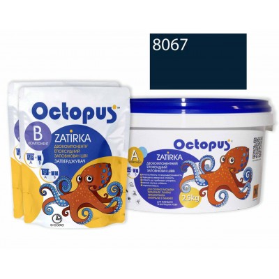 Двокомпонентна епоксидна фуга Octopus Zatirka колір бірюзово-морський 8067 2,5 кг (8067-2)