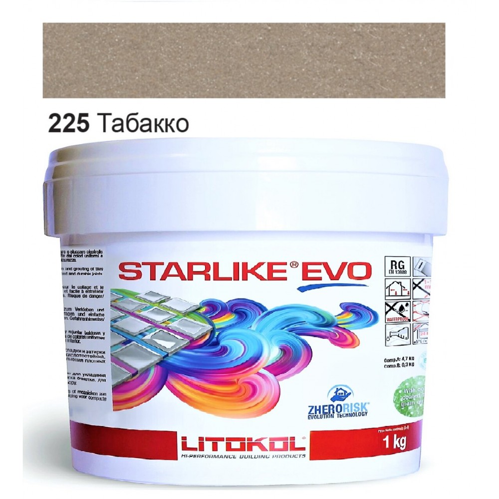 Епоксидна фуга Litokol Starlike EVO 225 табакко 1 кг (STEVOTBC0001)