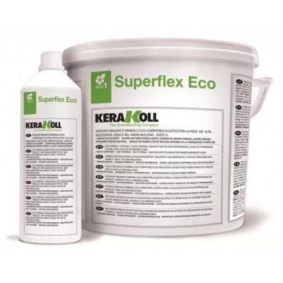 Двухкомпонентный реактивный полиуретановый клей Kerakoll Superflex Eco A+B (R2T) 8 кг белый (KK5787)