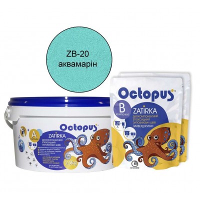 Двокомпонентна епоксидна фуга Octopus Zatirka колір Аквамарін 2,5 кг. (ZB20(2,5))
