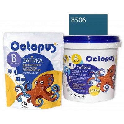 Двокомпонентна епоксидна фуга Octopus Zatirka колір бірюзовий океан 8506 1,25 кг (8506-1)