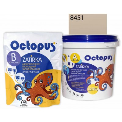 Двухкомпонентная эпоксидная затирка Octopus Zatirka цвет бежевый 8451  1,25 кг (8451-1)