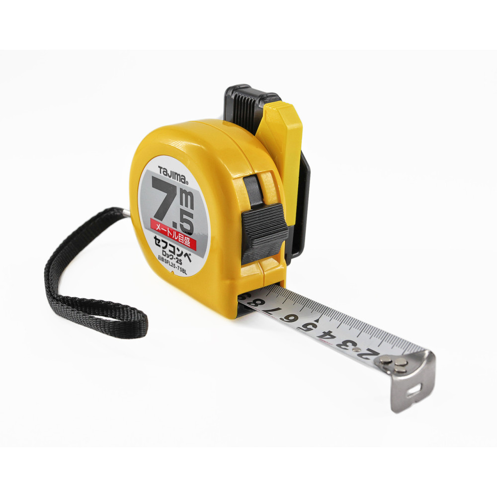 Рулетка строительная Tajima HI LOCK SFL25-75BL 7,5 м с держателем на ремень (1001-1911)
