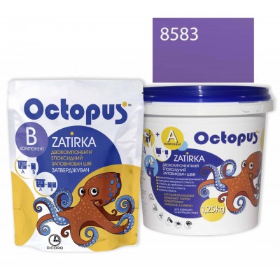 Двокомпонентна епоксидна фуга Octopus Zatirka колір бузковий 8583 1,25 кг (8583-1)