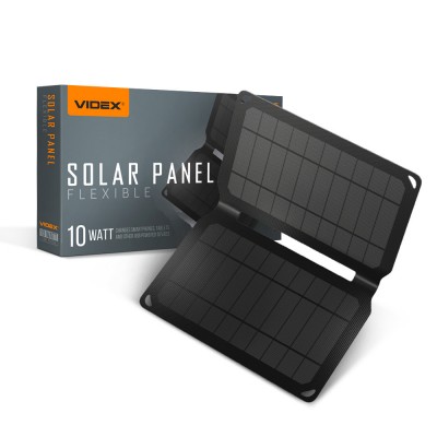 Портативний зарядний пристрій сонячна панель VIDEX VSO-F510UU 10W (VSO-F510UU)