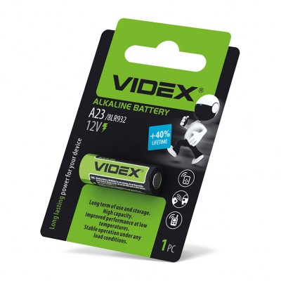 Батарейка щелочная Videx А23/Е23А (цена указана за 1 шт./блистер) (А23/Е23А 1B)