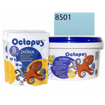 Двокомпонентна епоксидна фуга Octopus Zatirka колір бірюзовий океан 8501 2,5 кг (8501-2)