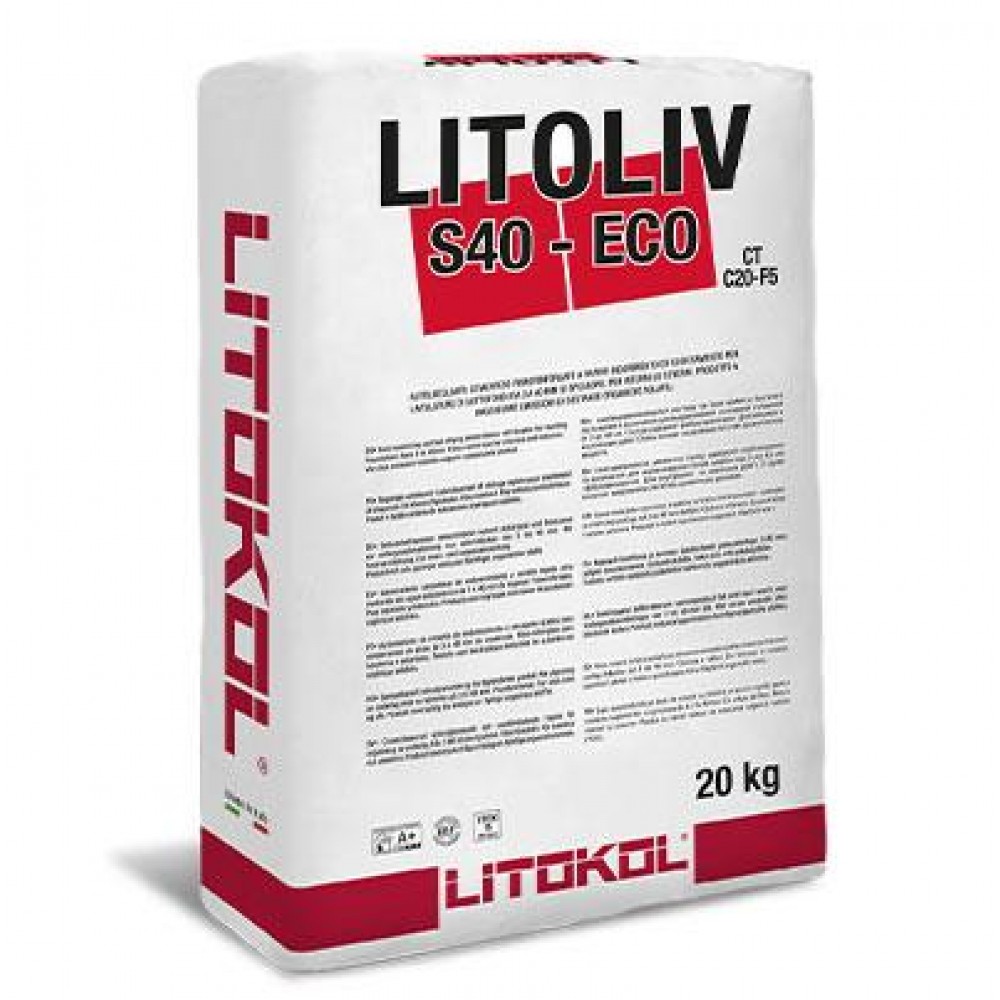 Самовыравнивающий цементный состав Litokol LITOLIV S40 ECO 20 кг (S400020)