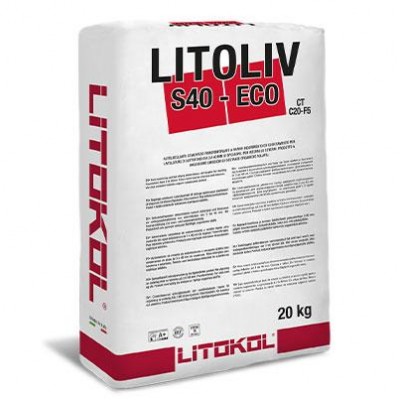 Самовыравнивающий цементный состав Litokol LITOLIV S40 ECO 20 кг (S400020)