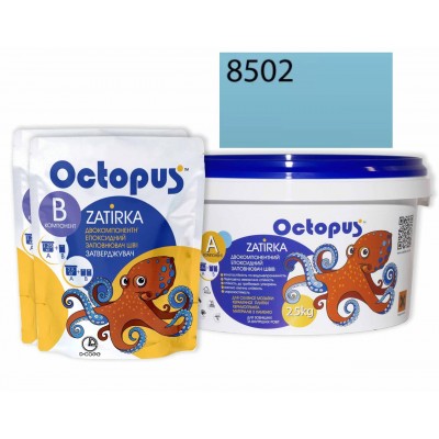 Двокомпонентна епоксидна фуга Octopus Zatirka колір бірюзовий океан 8502 2,5 кг (8502-2)