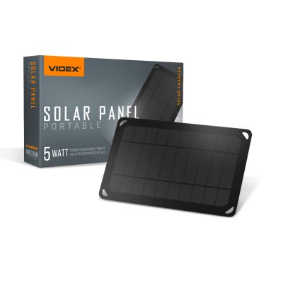 Портативний зарядний пристрій сонячна панель VIDEX VSO-F505U 5W (VSO-F505U)