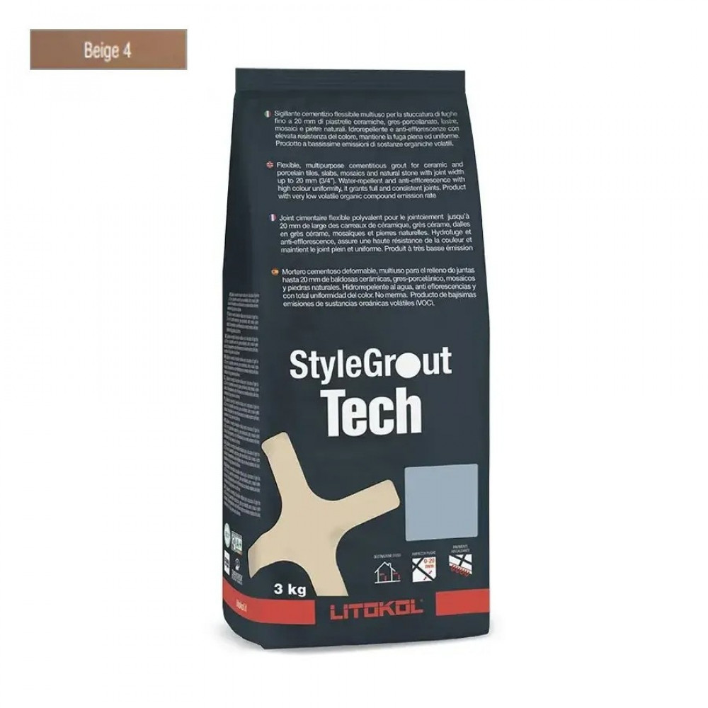 Цементная затирка StyleGrout Tech 0-20 (Beige 4) 3 кг (SGTCHBGE40063)