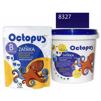 Двухкомпонентная эпоксидная затирка Octopus Zatirka цвет 8327 фиолетово-фиалковый 1,25 кг (8327-1)