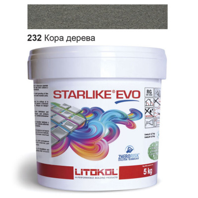 Епоксидна фуга Litokol Starlike EVO 232 кора дерева 5 кг (STEVOCUO0005)