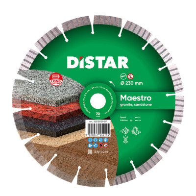 Диск алмазний Distar MAESTRO 230 мм для природнього каменя/граніта/мармуру/цегли/піщаника (12315051017)