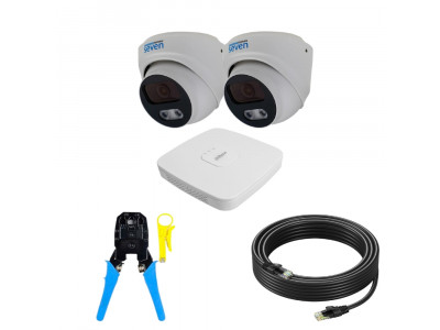 Комплект IP відеоспостереження на 2 камери для вулиці, Dahua 2 МП (NVR2104-7212-2-street)