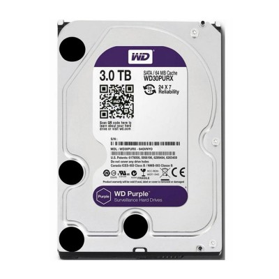 Накопитель HDD SATA 3.0TB WD Purple 5400rpm 64MB (WD30PURZ)_