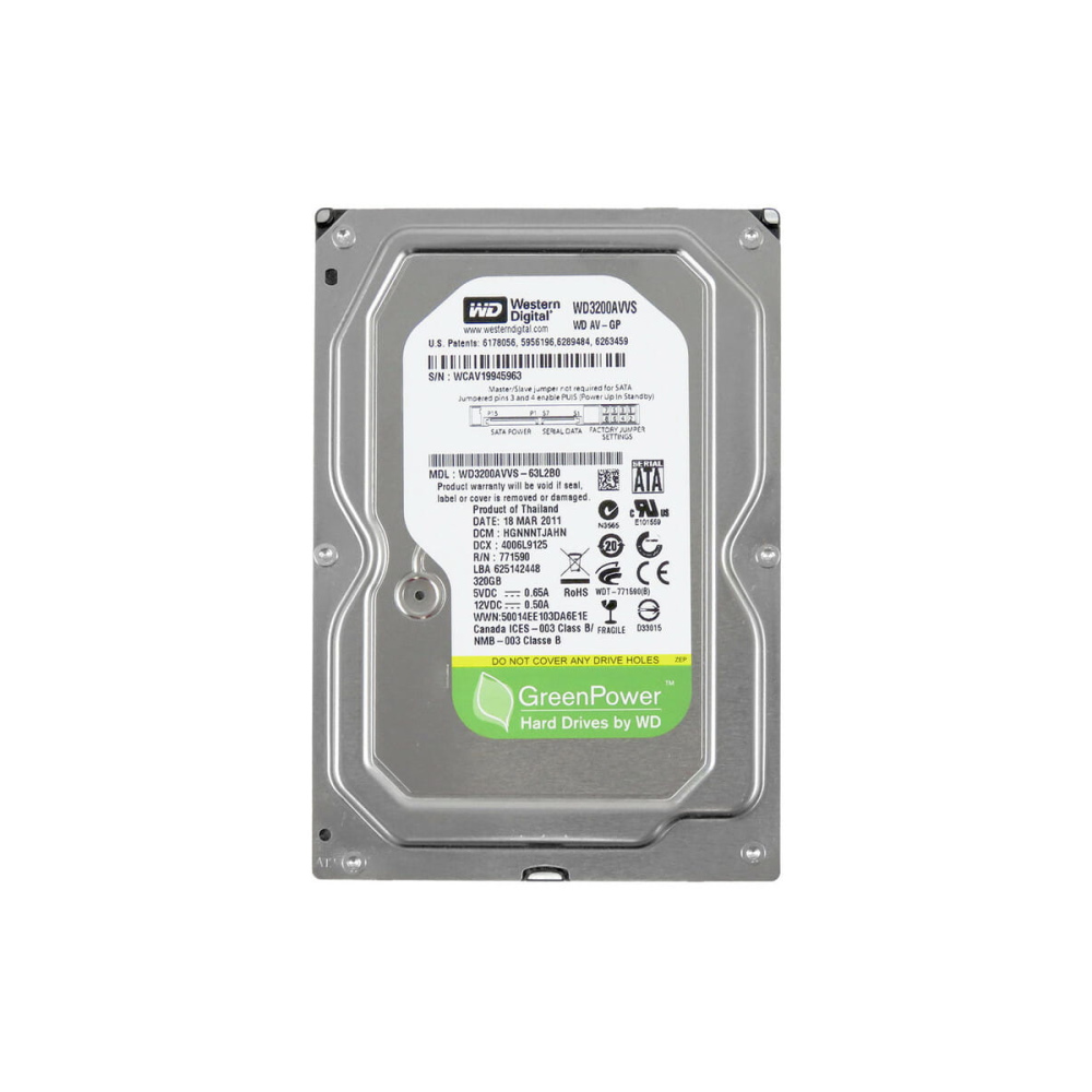 Накопичувач HDD SATA 320GB WD 7200rpm 8MB AV-GP (WD3200AVVS)